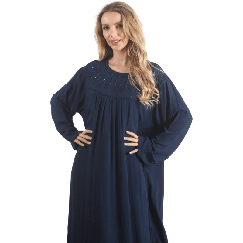 Kaftan Clássico Lady Black Frisado