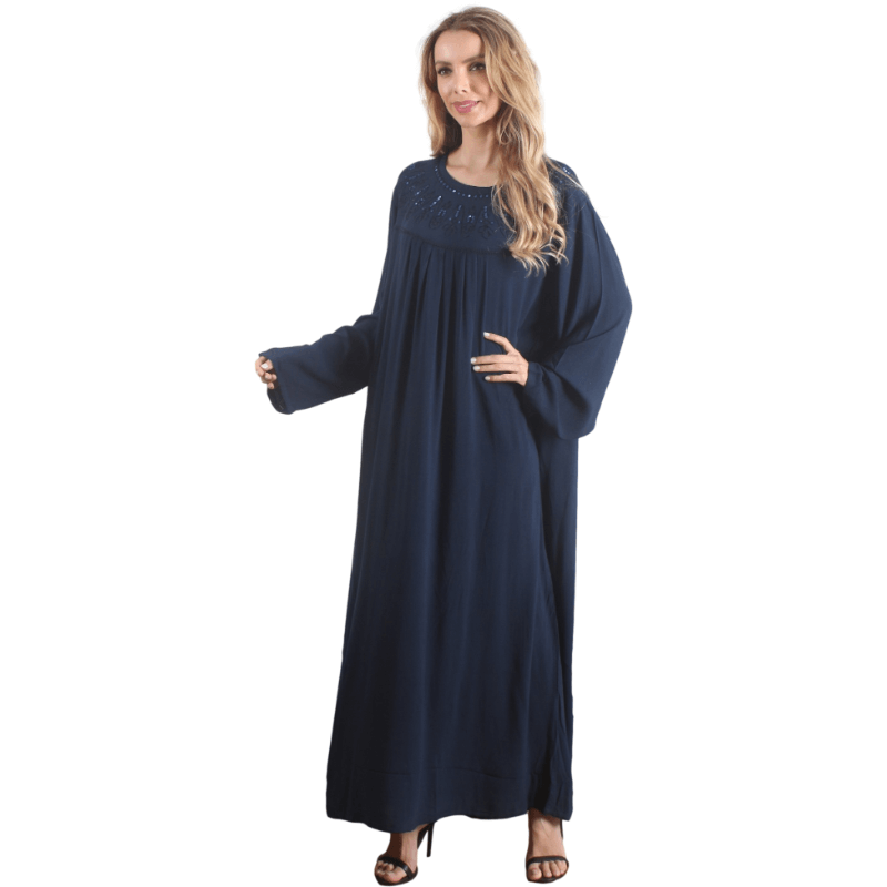 Kaftan Clássico Lady Black Frisado